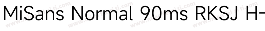 MiSans Normal 90ms RKSJ H字体转换